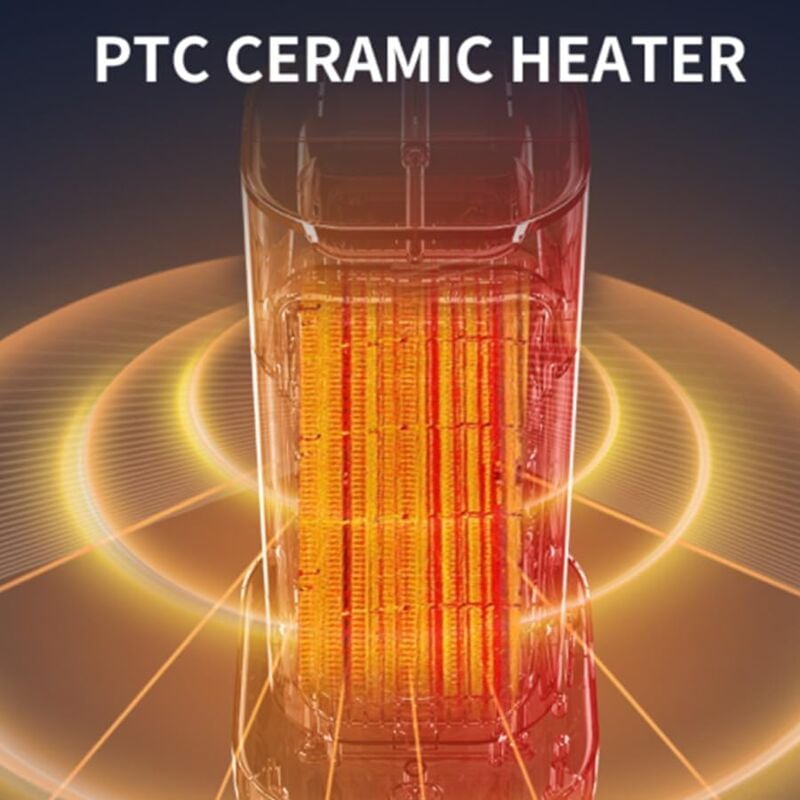 Termowentylator 1300 W – 2 tryby, oscylacja 90° – zabezpieczenie przed przegrzaniem – biały - 2