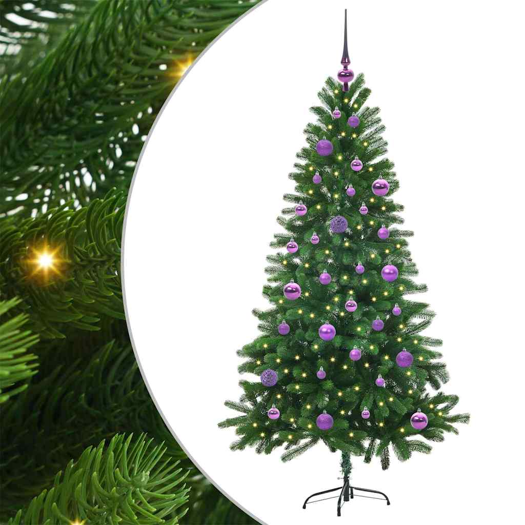 Choinka z 150 diodami LED z podstawą Zielony 150 cm PE