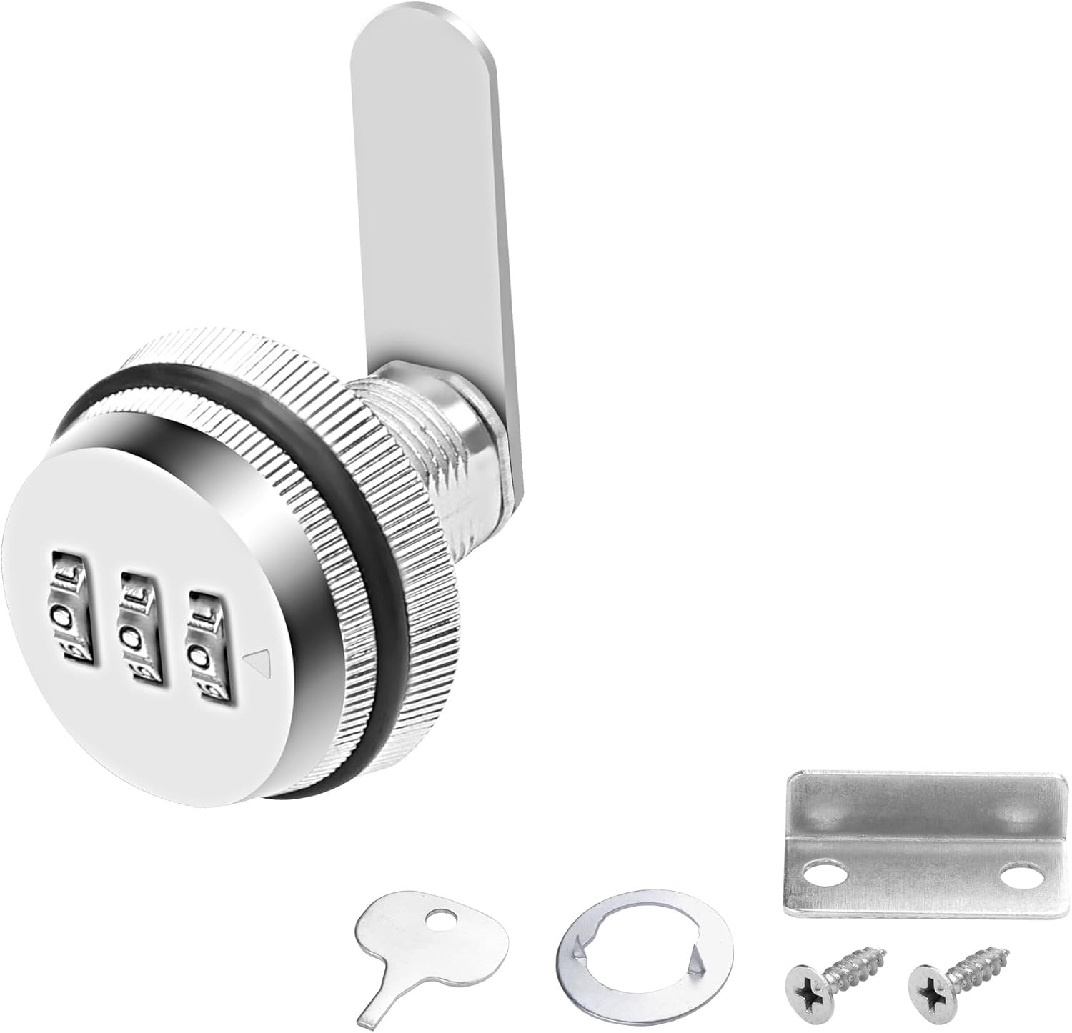 Zamek krzywkowy szyfrowy (20 mm), zamek szufladowy z kodem, zamek do szafki z cylindrem 3/4 cala i wykończeniem chromowanym, zamek zabezpieczający do