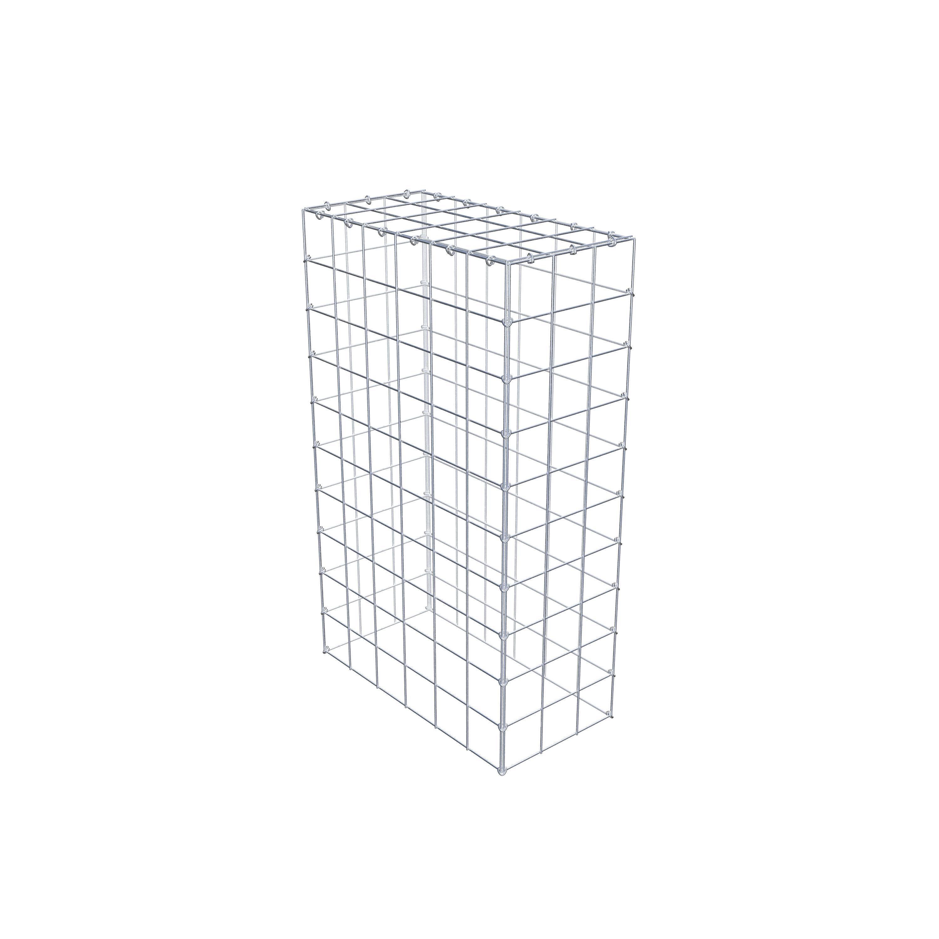 Gavión para apilar en acero galvanizado 100x60x30cm (LxAxP), malla 10 x 10cm, Anillo en C, sin rejilla inferior - 3
