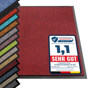 Floordirekt Rhine Paillasson Tapis D'Entrée Antidérapant Bleu Moucheté 135x200 Cm