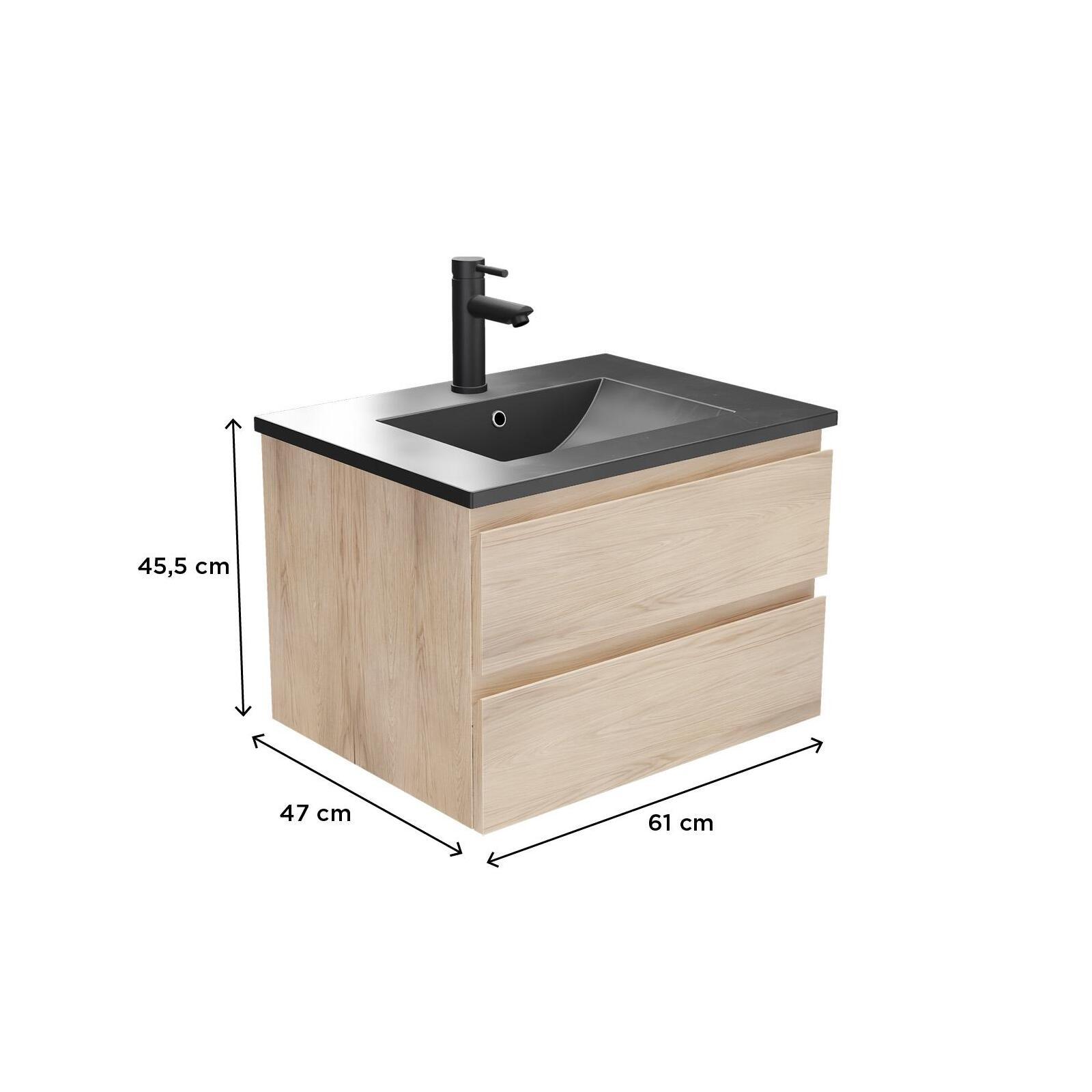 Meuble simple vasque 60cm SORRENTO + vasque - 3