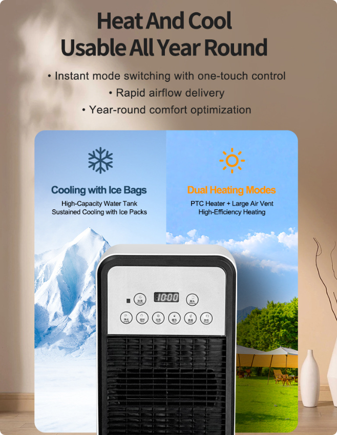 Climatiseur mobile/ rafraîchisseur d'air / ventilateur rafraîchissant portable – unité compacte et autonome pour un usage domestique - 7
