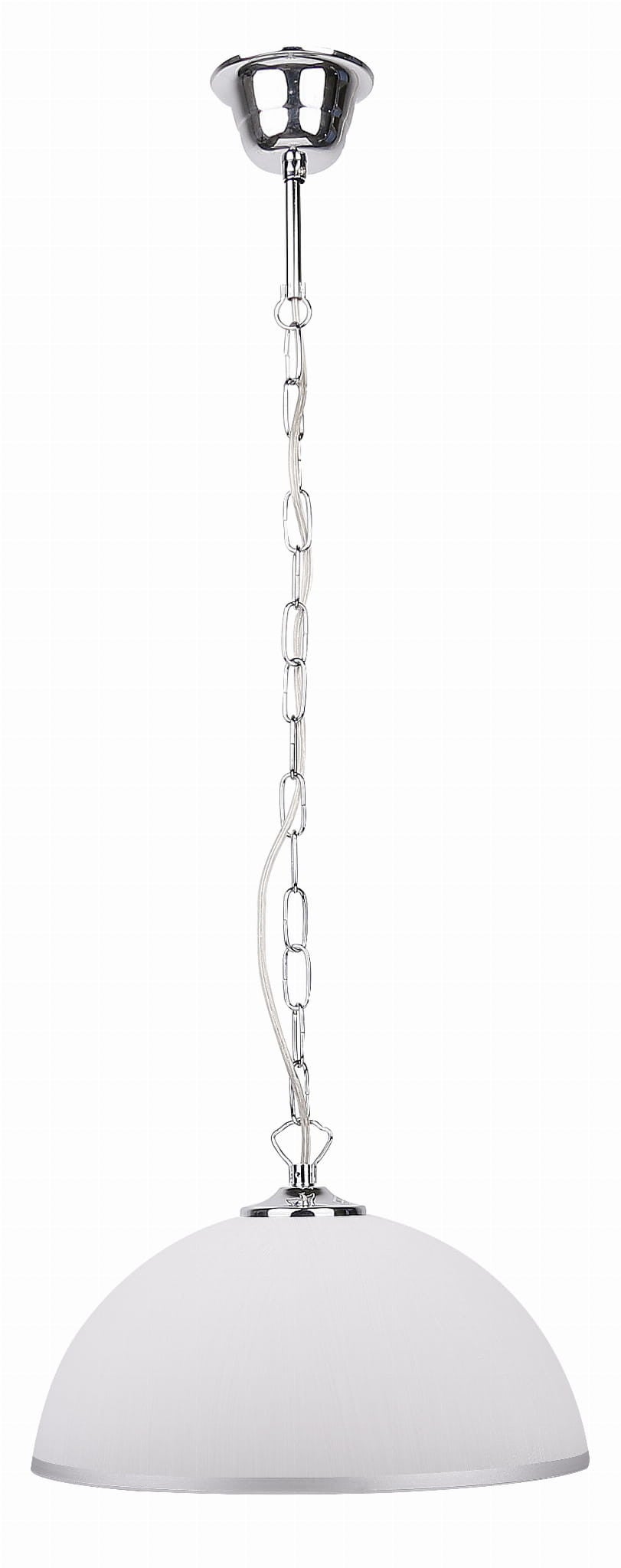 Lampa wisząca Sugar chromowana-biała 1xE27x60W nad stół wym: 80 x 30 x 30 cm szkło Candellux