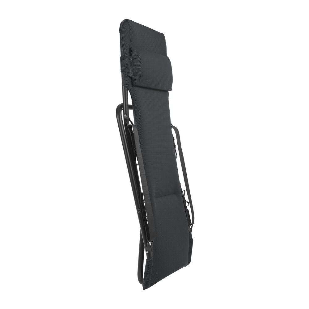 Lafuma Sedia a sdraio, Pieghevole e regolabile, Transabed, Air Comfort, Colore: Acciaio, LFM2853-6135 - 2