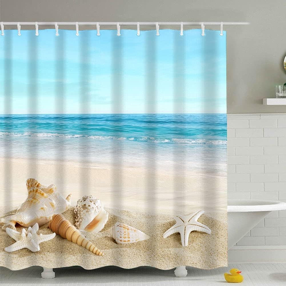 Rideau Douche Tortue de Mer,Rideau de Bain Tortue de Mer Polyester Tissu Rideaux de Douche Anti Rideau Douche Tortue de Mer,Rideau de Bain Tortue de Mer Polyester Tissu Rideaux de Douche Anti