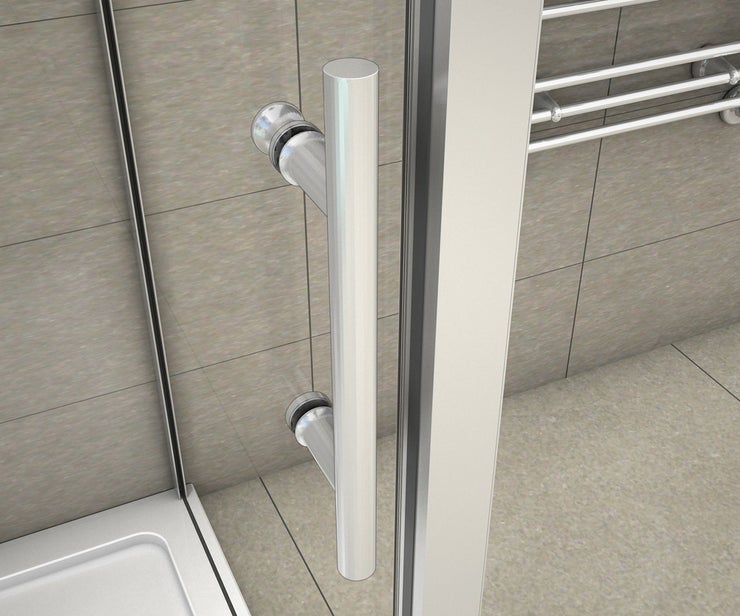 Cabine De Douche En Forme U 110x70x70x190cm Une Porte De Douche Coulissante + 2 Parois Latérales - 5
