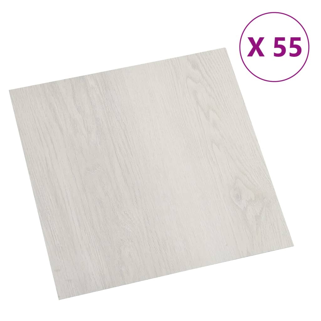 55 piezas lamas para suelo autoadhesivas | tarimas de suelo | tarimas autoadhesivas pvc 5,11 m² beige cfw70122