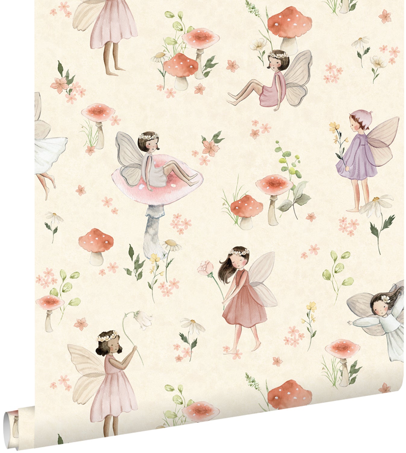 Tapeta wróżki różowymIbeżowym - 50 x 900 cm - ESTAHOME