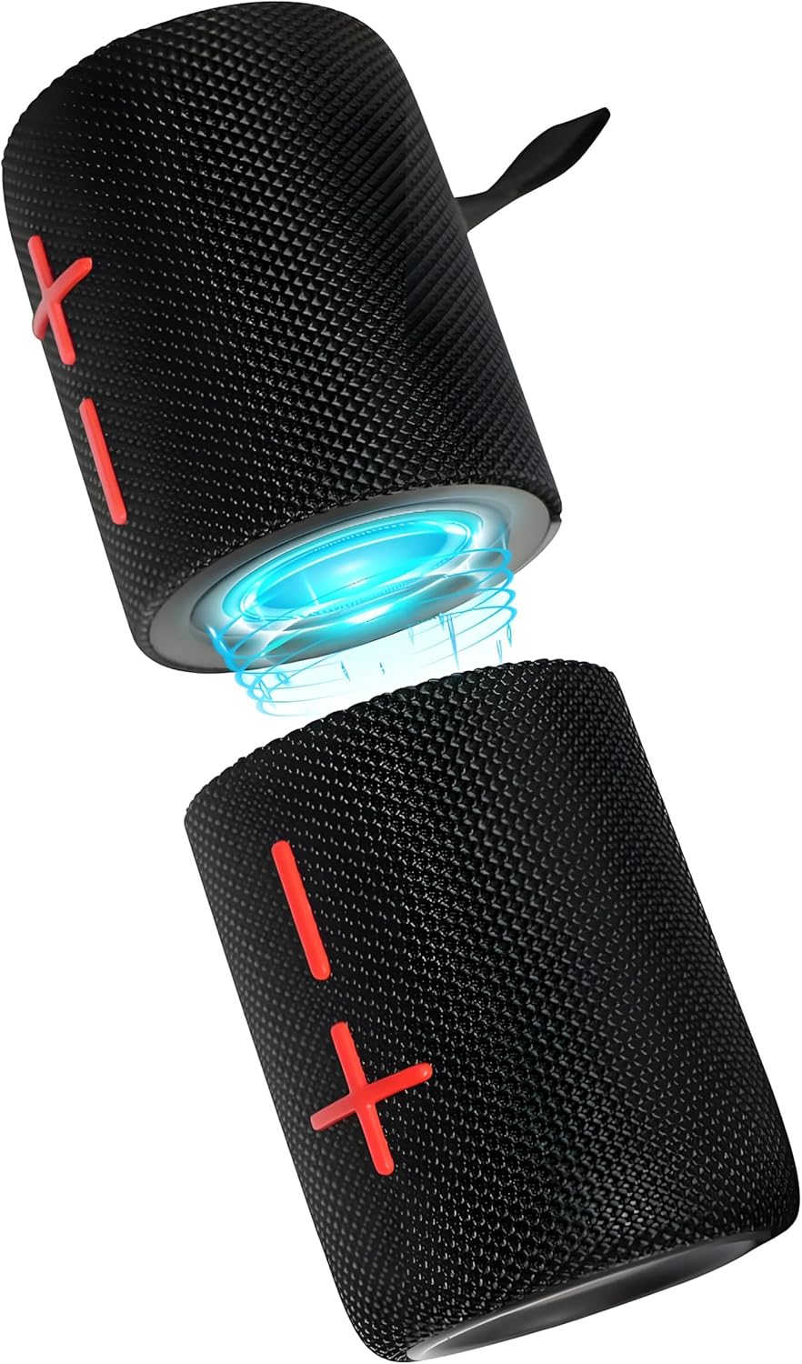 Mocny głośnik Bluetooth 5.3, przenośny głośnik 2 w 1, mocny dźwięk 20 W, 24-godzinny czas pracy baterii, odłączany dźwięk przestrzenny 360°, parowanie