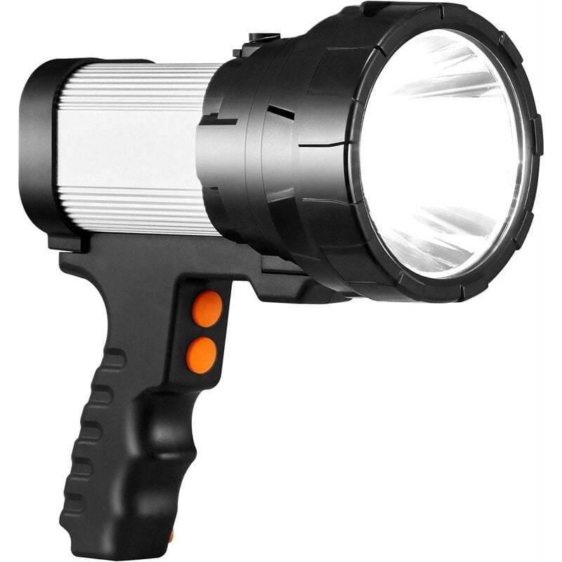 Niezwykle mocna latarka LED, wodoodporna IPX4, 15 000 lumenów, 10 000 mAh, ultra jasne światło, 6 trybów, daleki zasięg, oświetlenie awaryjne