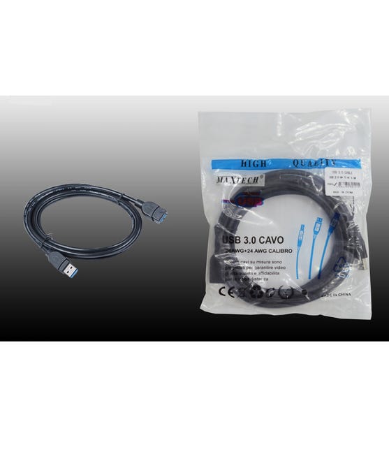 CAVO USB 2.0 PROLUNGA A-A M/F 1,8mt. NERO per STAMPANTE MODEM CAVO USB 2.0 PROLUNGA A-A M/F 1,8mt. NERO per STAMPANTE MODEM