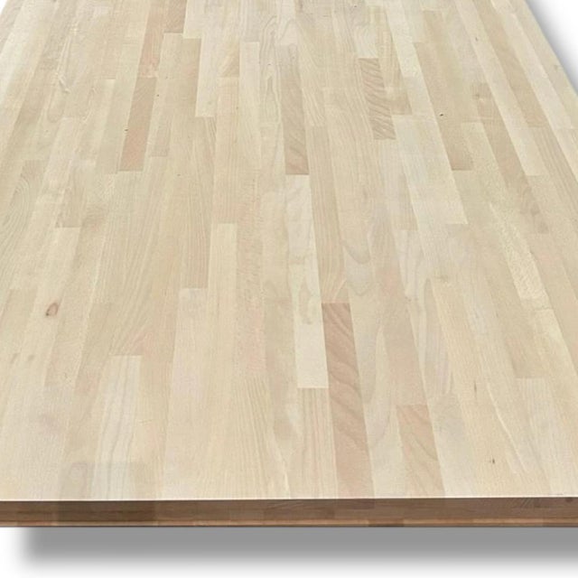 Palier d'escalier en bois de hêtre 4x120x105 cm