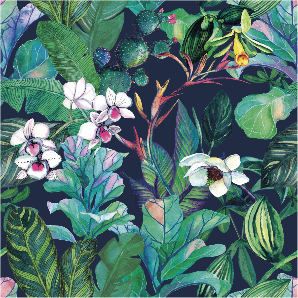 Adesivo arazzo tropicale Cartegana - Sticker adesivo - adesivi murali - 60x60cm - 2