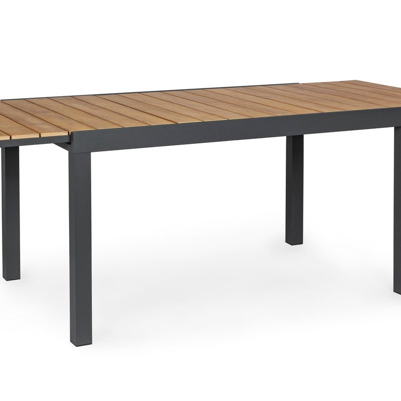 Stół rozkładany "ELIAS" 140-200x90 antracyt, aluminiowy z listwami z tworzywa sztucznego do użytku na zewnątrz