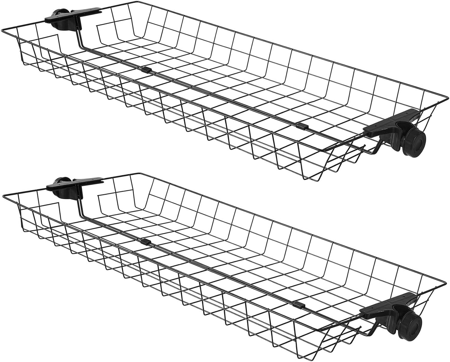 SoBuy Zestaw 2 wieszaków na ubrania, wieszak na ubrania, kosz FRG34-P02