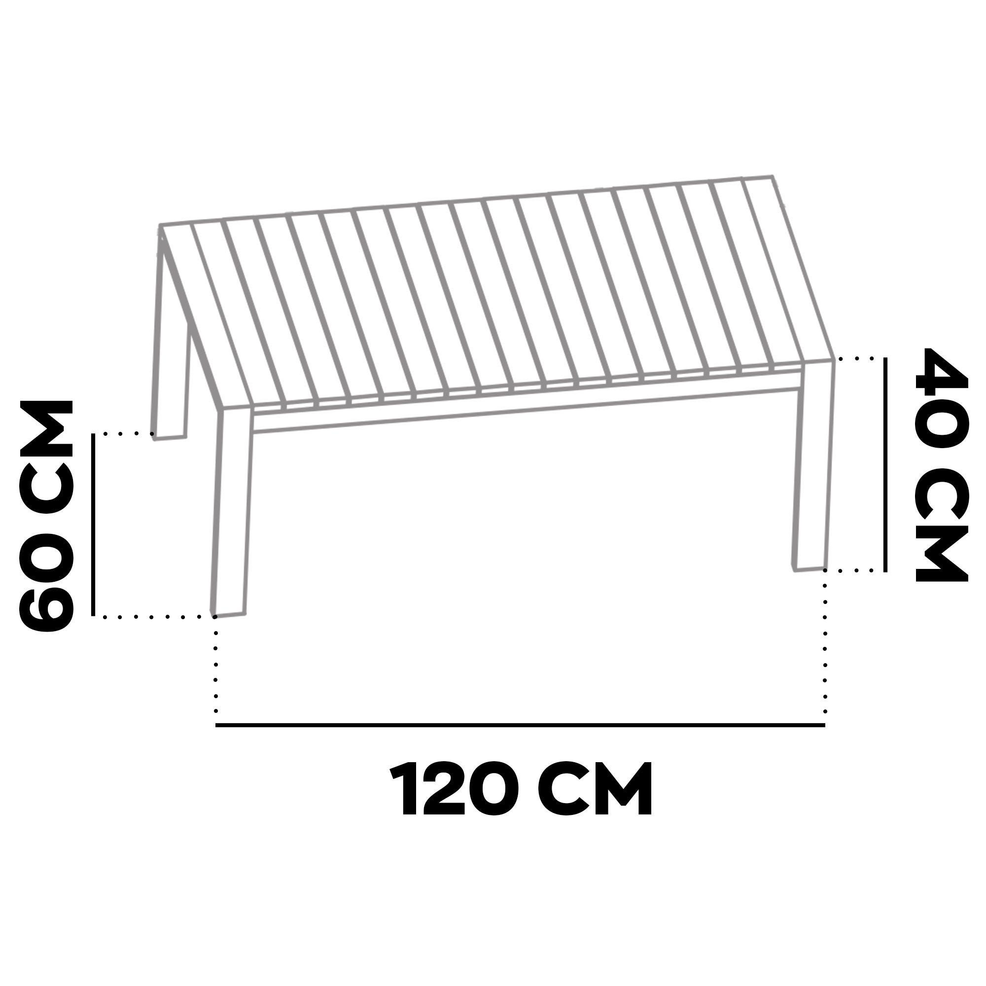 Salon bas de jardin en Aluminium Gris 5 personnes - 7