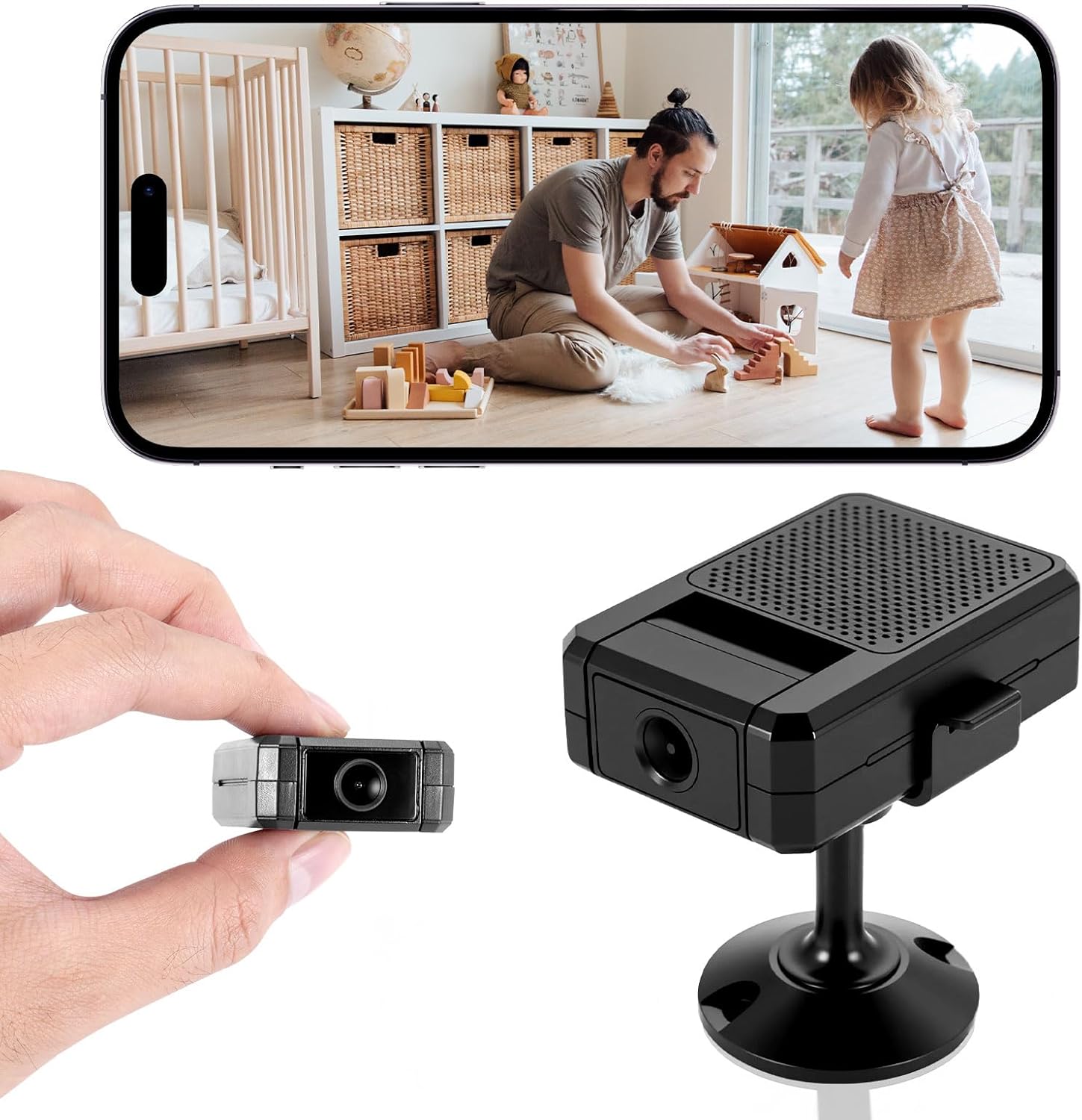 Mini Caméra Espion WiFi 1080P HD - Caméra Surveillance Extérieure Sans Fil Avec Détection Mouvement Et Vision Nocturne