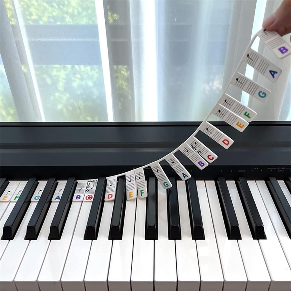 Zdejmowane etykiety na pianino i klawiaturę 88 klawiszy MultiColor