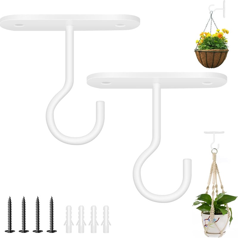 metalowe wieszaki na koszyki, dekoracyjne haki ścienne do doniczek i karmników dla ptaków, białe