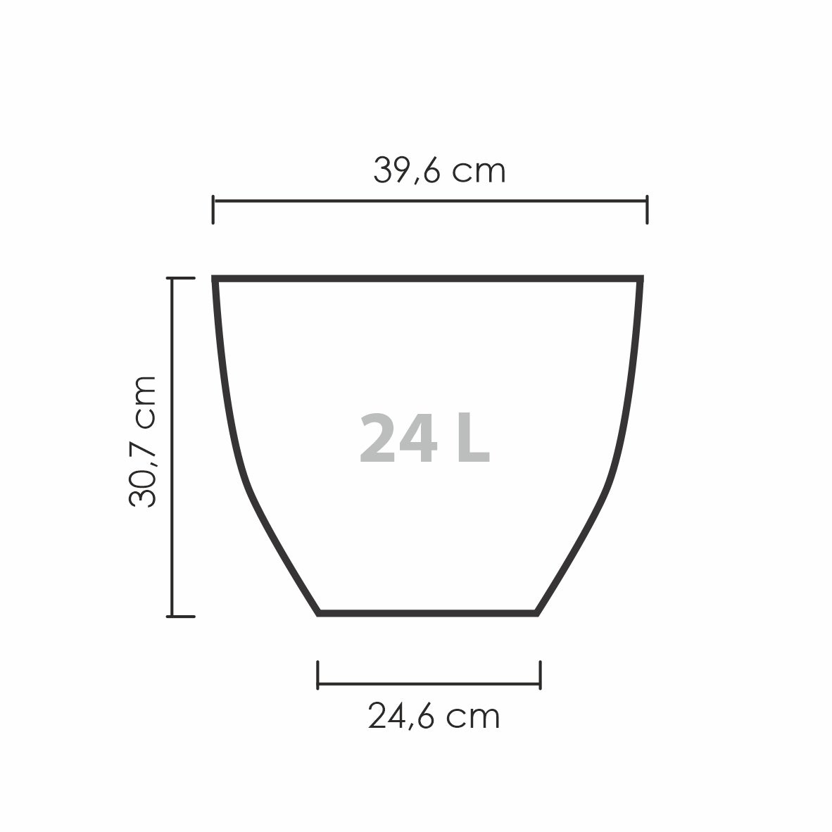 Scheurich Firenze 40, bac à plantes/pot à fleurs/jardinière, cylindrique, coloris: Granit noir, fabriqué avec du plastique recyclé, pour l’extérieur - 6