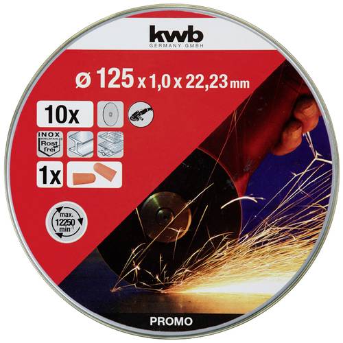 Disque à tronçonner KWB - Ø 125 x 22.23 x 1mm - Lot de 10 pièces - EINHELL - 712022 - 2