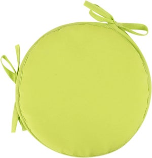 Cuscino Rotondo Per Sedia 40x40x5 Cm - Rosso Lino Con Antiscivolo - Per Sala Da Pranzo, Giardino, Ufficio