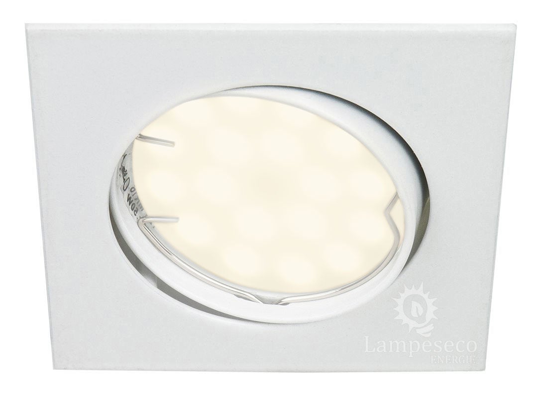 Lot de 30 Spot encastrable orientable LED carré GU10 230V équivalent 50W blanc neutre - 3