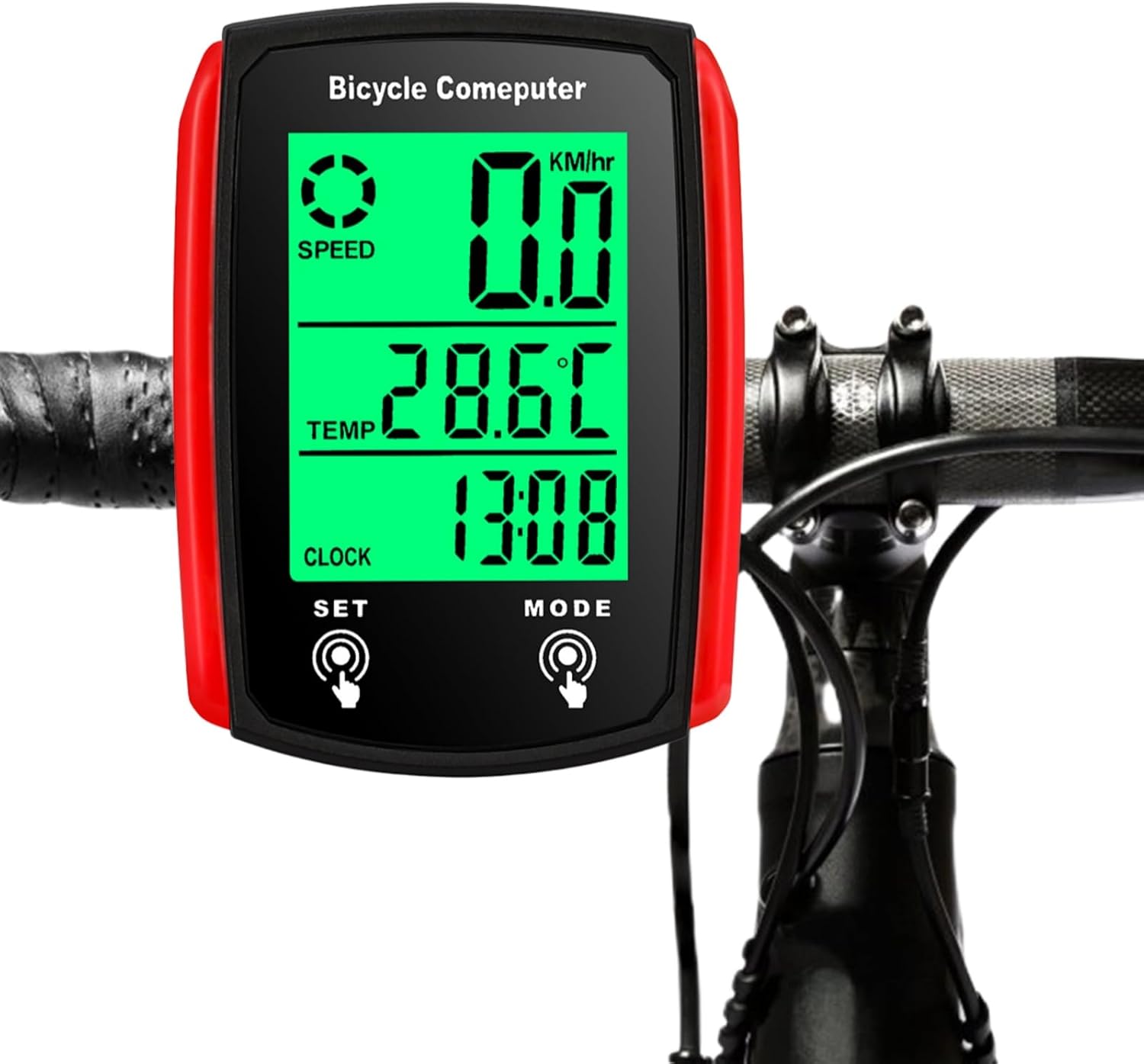 Compteur Vélo LCD Multifonction 19 Fonctions - Étanche IP65 - Vitesse, Distance, Calories - Démarrage Automatique - Pour VTT & Vélo Route - 3
