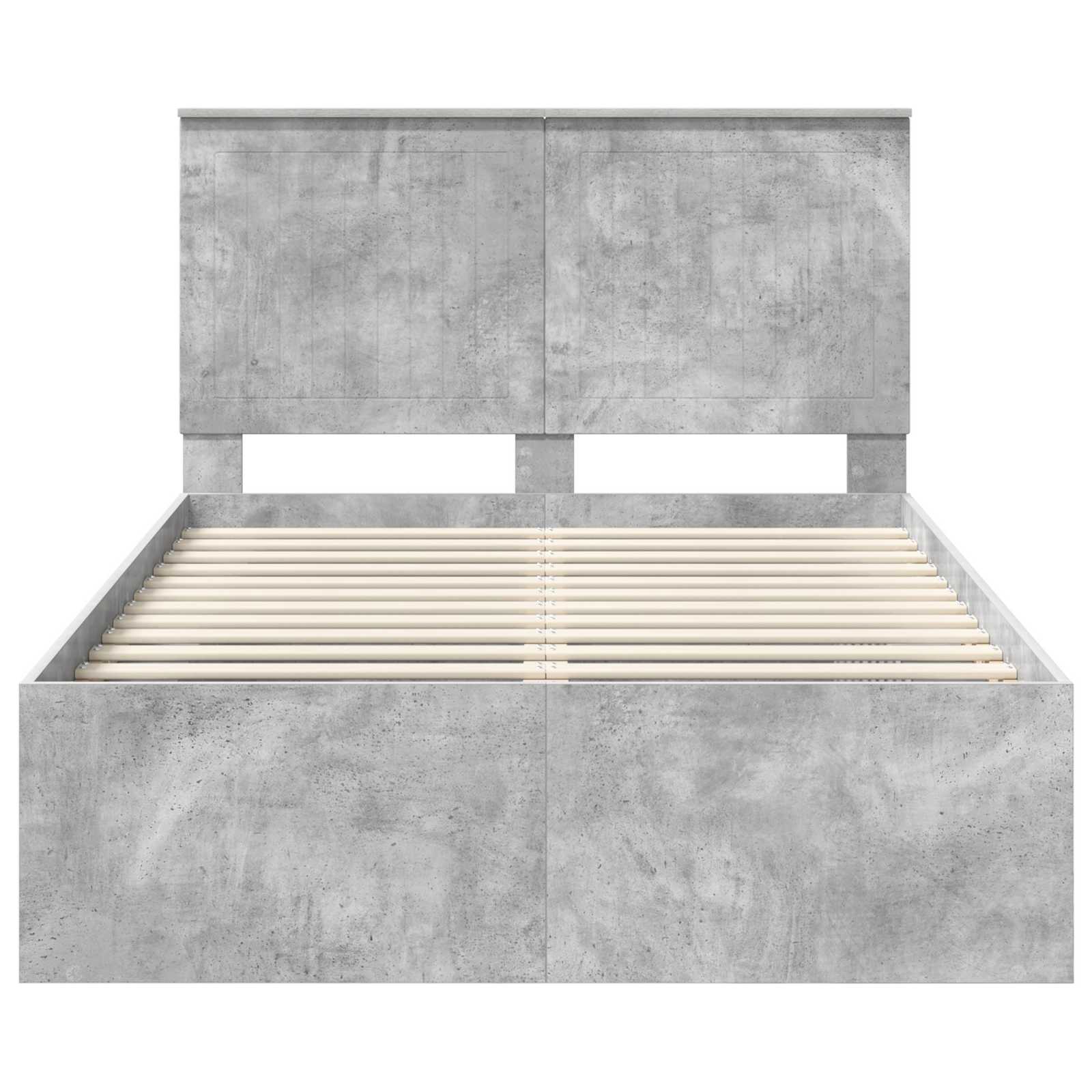 Cadre de lit béton en pin massif pour la chambre, 120 × 190 cm - 7