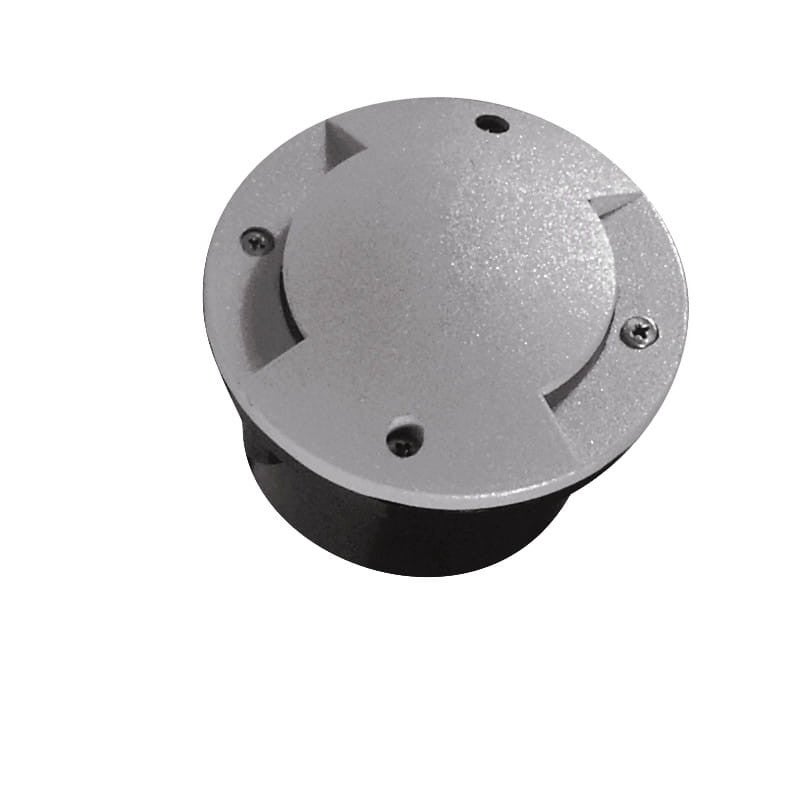 Lampa gruntowa najazdowa Roger okrągła szara LED 1W 6000K IP66 wym: 7 x 10 x 10 cm metal Kanlux