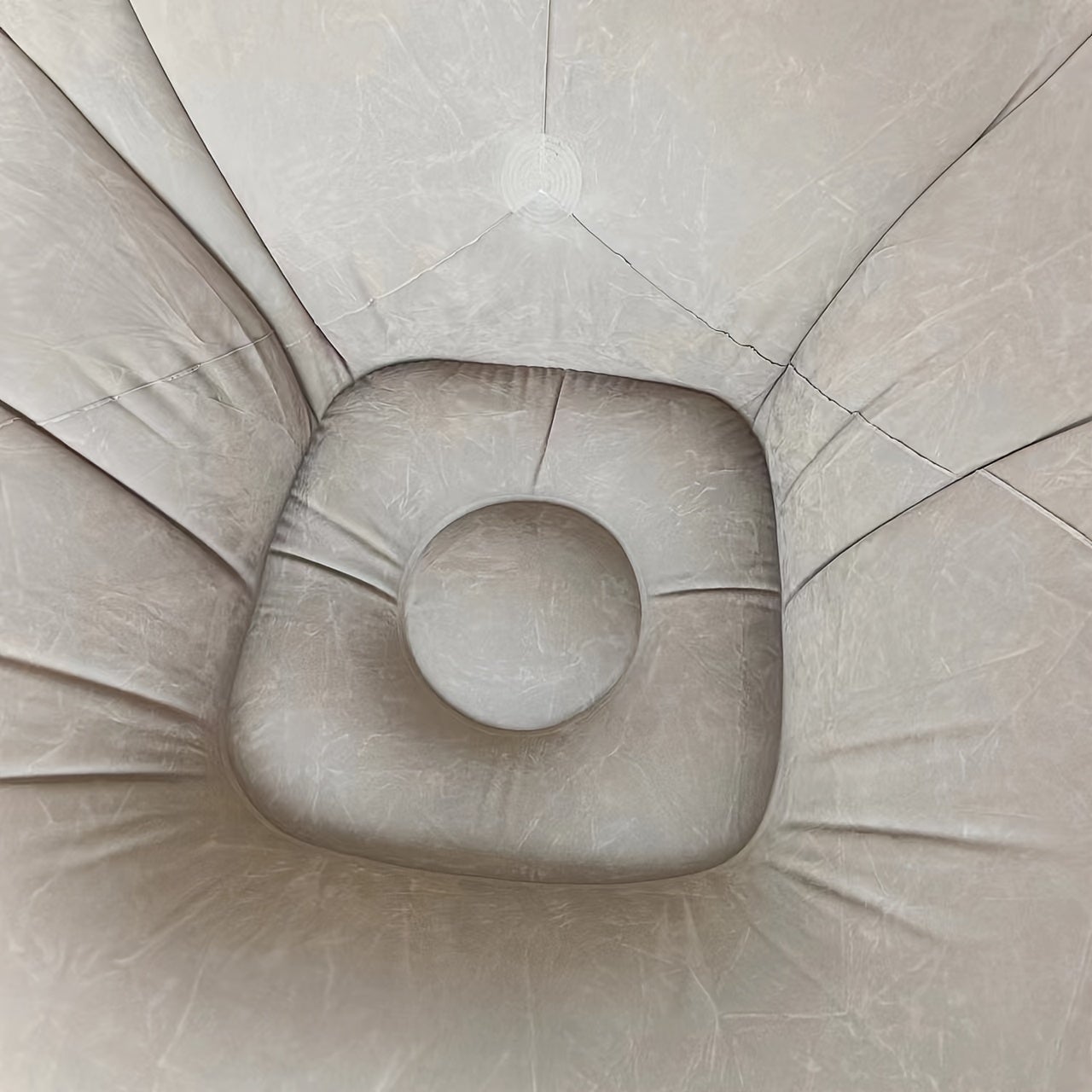 Fauteuil gonflable confortable, matériau plastique lavable à la main, utilisation polyvalente, design pliable portable, 105 x 105 x 60 cm - 3