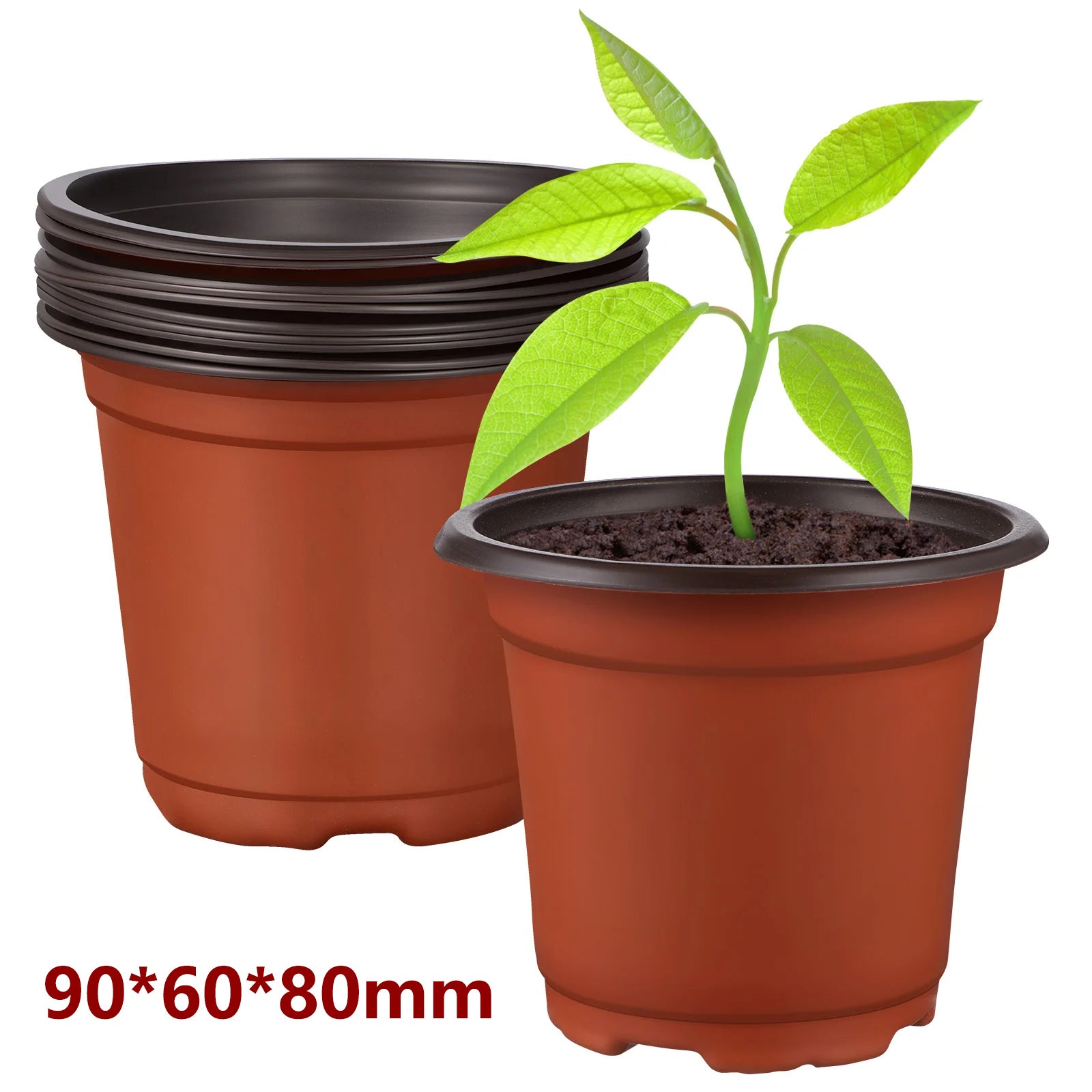 Donice szkółkarskie do roślin, 20 sztuk, wielokrotnego użytku doniczki do sadzonek kwiatów do użytku wewnątrz i na zewnątrz, 9 cm * 8 cm