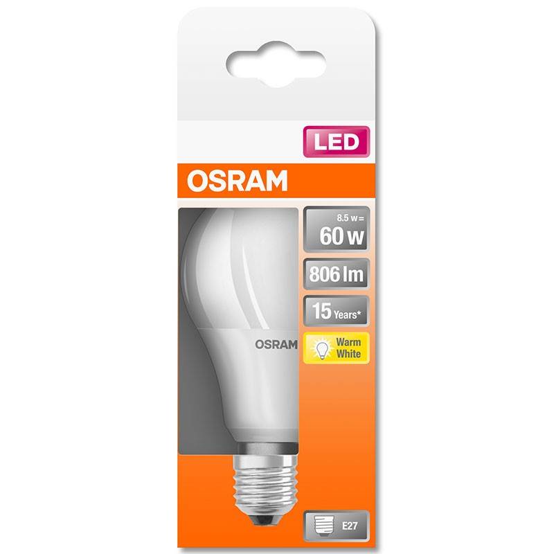 Led E27 Osram Led Retrofit Classic A 60 8.5 W/6500k E27 4058075428560 8.5 W = 60 W Blanc Neutre (ø X L) 60 Mm X 113 Mm - 3