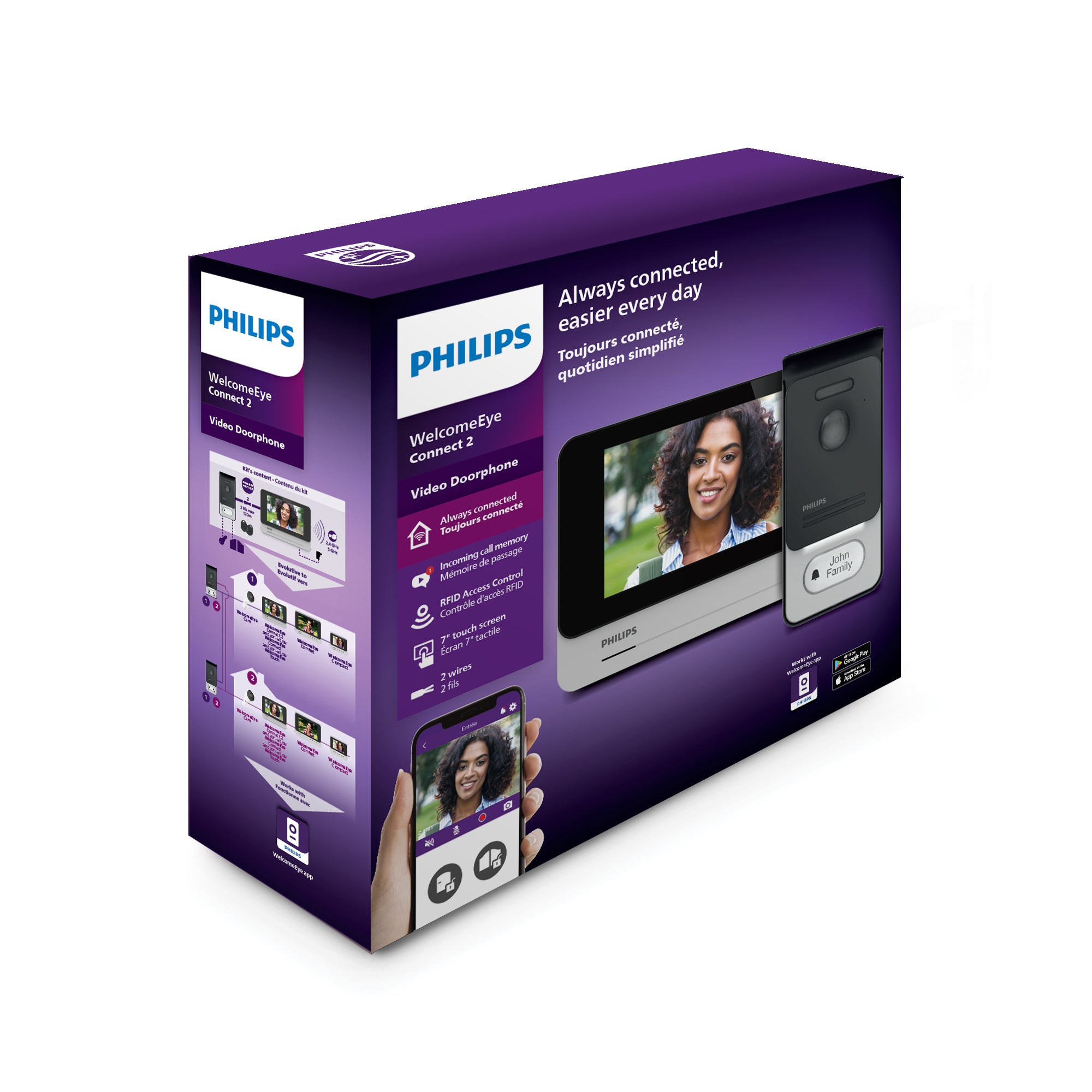 Visiophone connecté smartphone - WelcomeEye Connect 2 - Philips - 531036 - 4