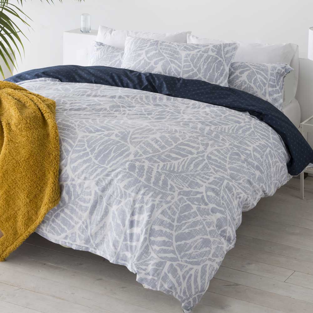 Cotton artean - funda nórdica reversible artedo microfibra gris 150x220 cama de 90