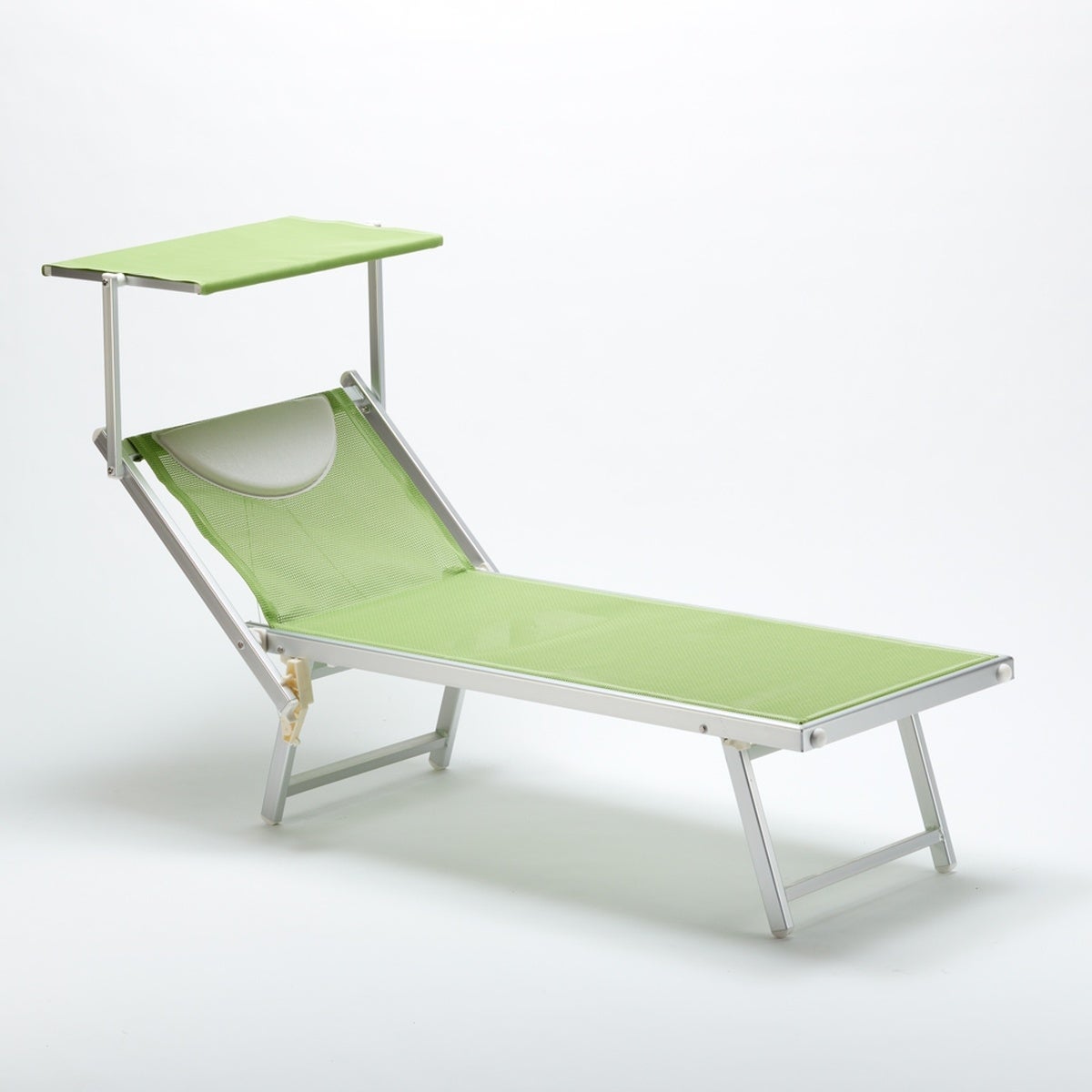 2 Bain de soleil professionnels transat aluminium lits de plage Italia Stock - 7