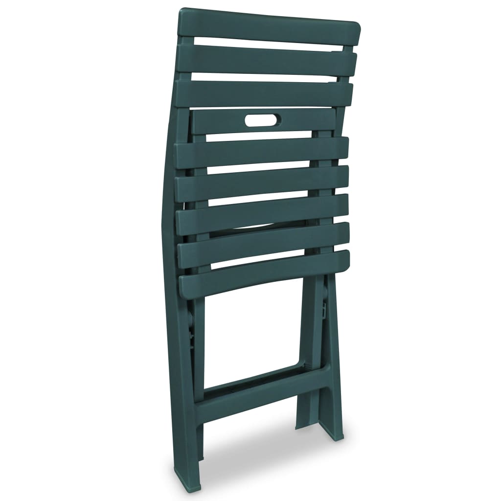Maison Exclusive - Set da Bistrot 3 pz Pieghevole in Plastica Verde - 6