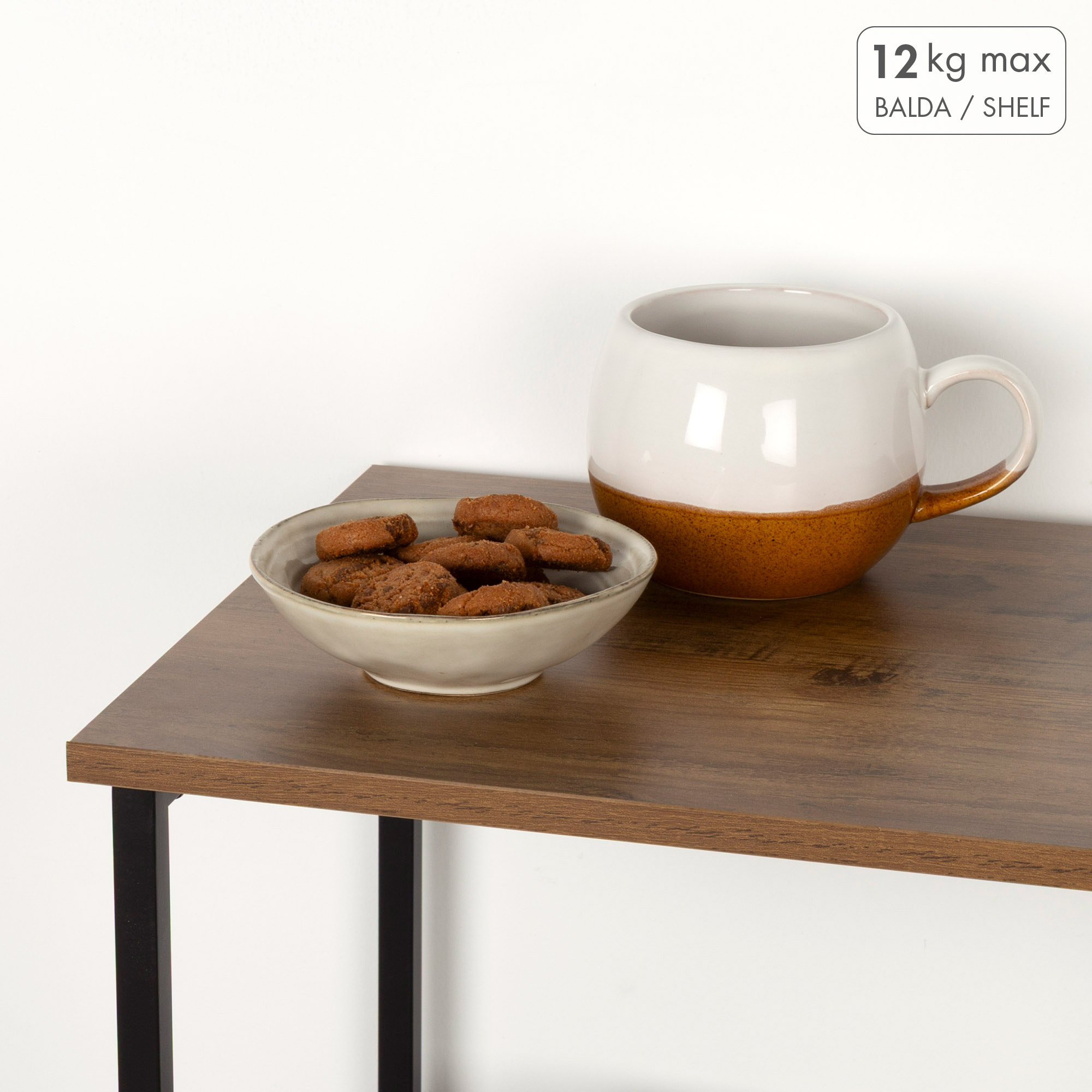 Max Home Estantería madera con ruedas 3 estantes 48x30x62 cm - 3