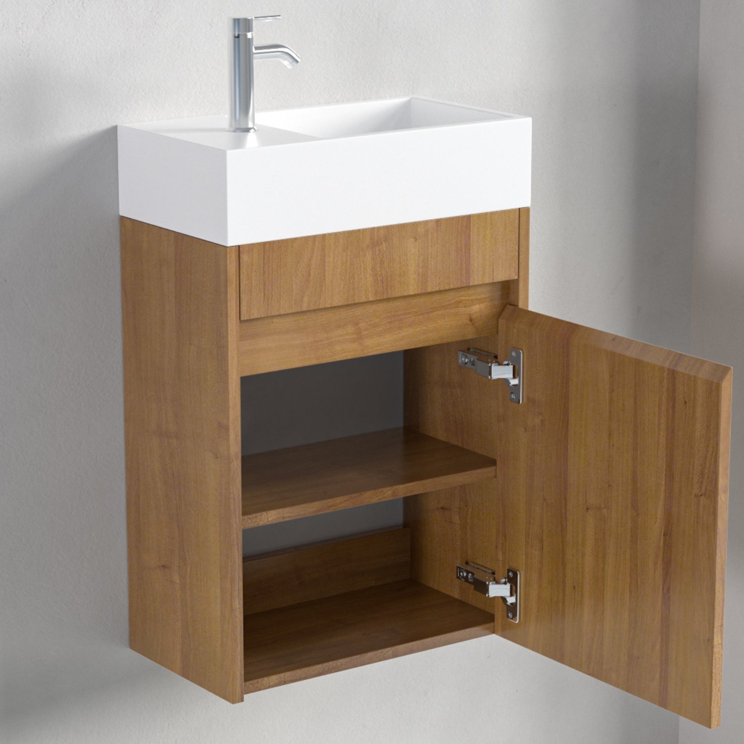 LOMAZOO meuble lave-mains Ibiza chêne chaud - 40cm - 4