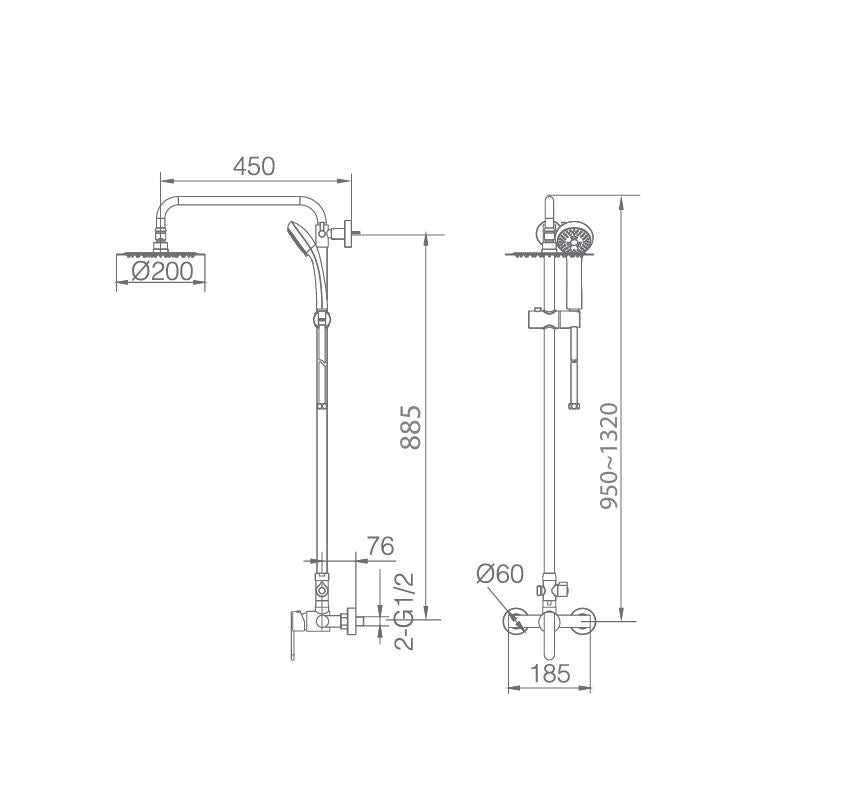 Mitigeur de douche pour salle de bain - 6