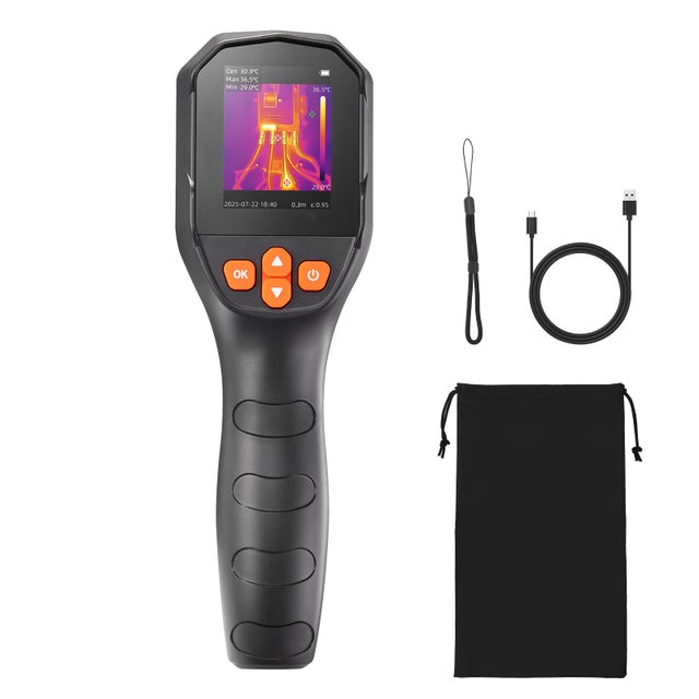Camera thermique SucceBuy avec resolution infrarouge 96x96 pixels, vision 2 MP, frequence rafraichissement 25 Hz, temperature -20 °C a 550 °C