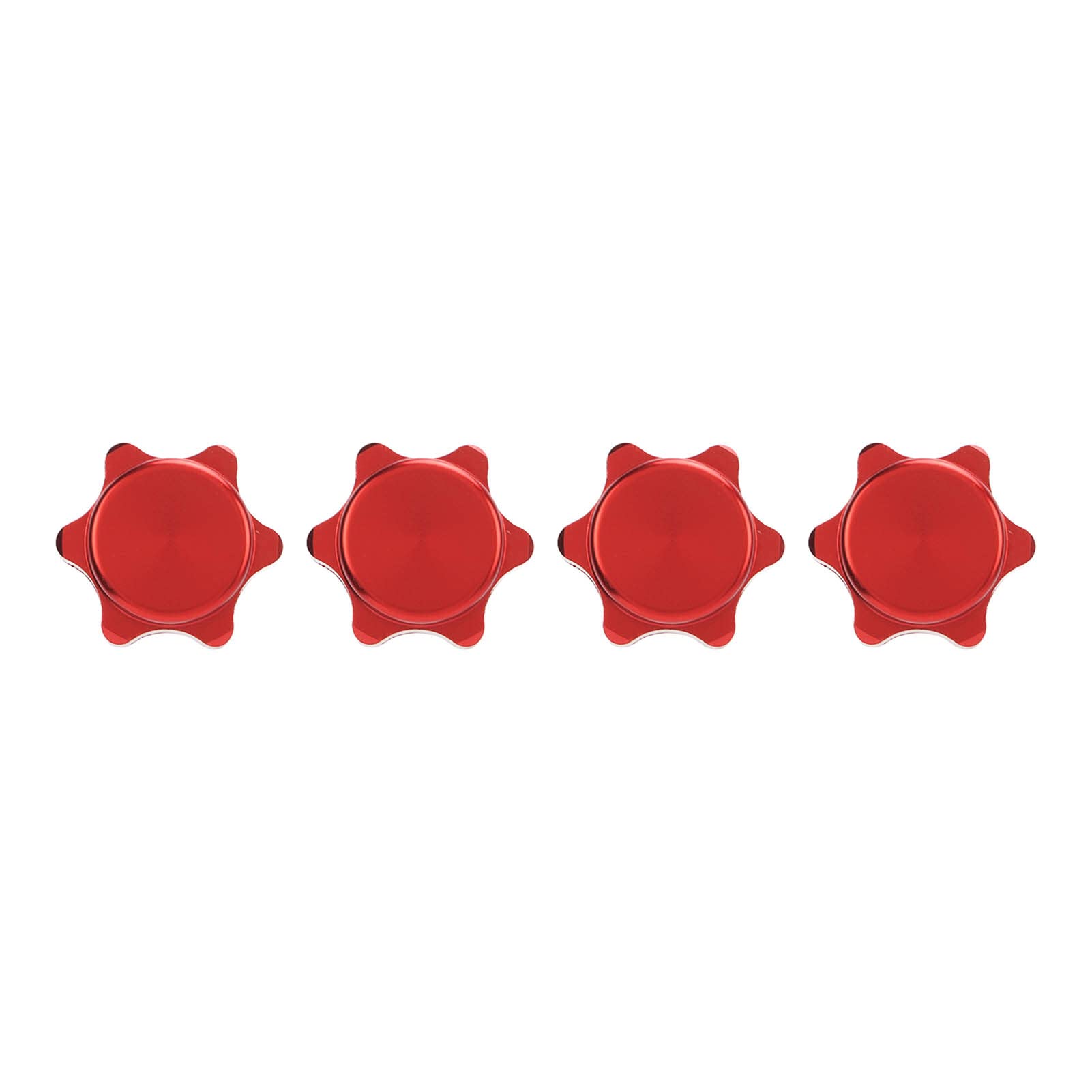 Lot De 4 Écrous De Roue Hexagonaux 17 Mm Anti-poussière Pour Voiture RC 1/8 - Alliage Rouge - Compatible HSP, Traxxas...