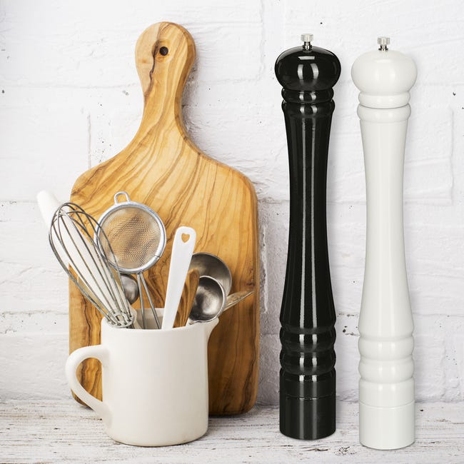 1 pz cottura in legno macina sale pepe 5 8 10 pollici sale e pepe Shaker con utensile da cucina rotore in ceramica 15 1 pz cottura in legno macina sale pepe 5 8 10 pollici sale e pepe Shaker con utensile da cucina rotore in ceramica 15