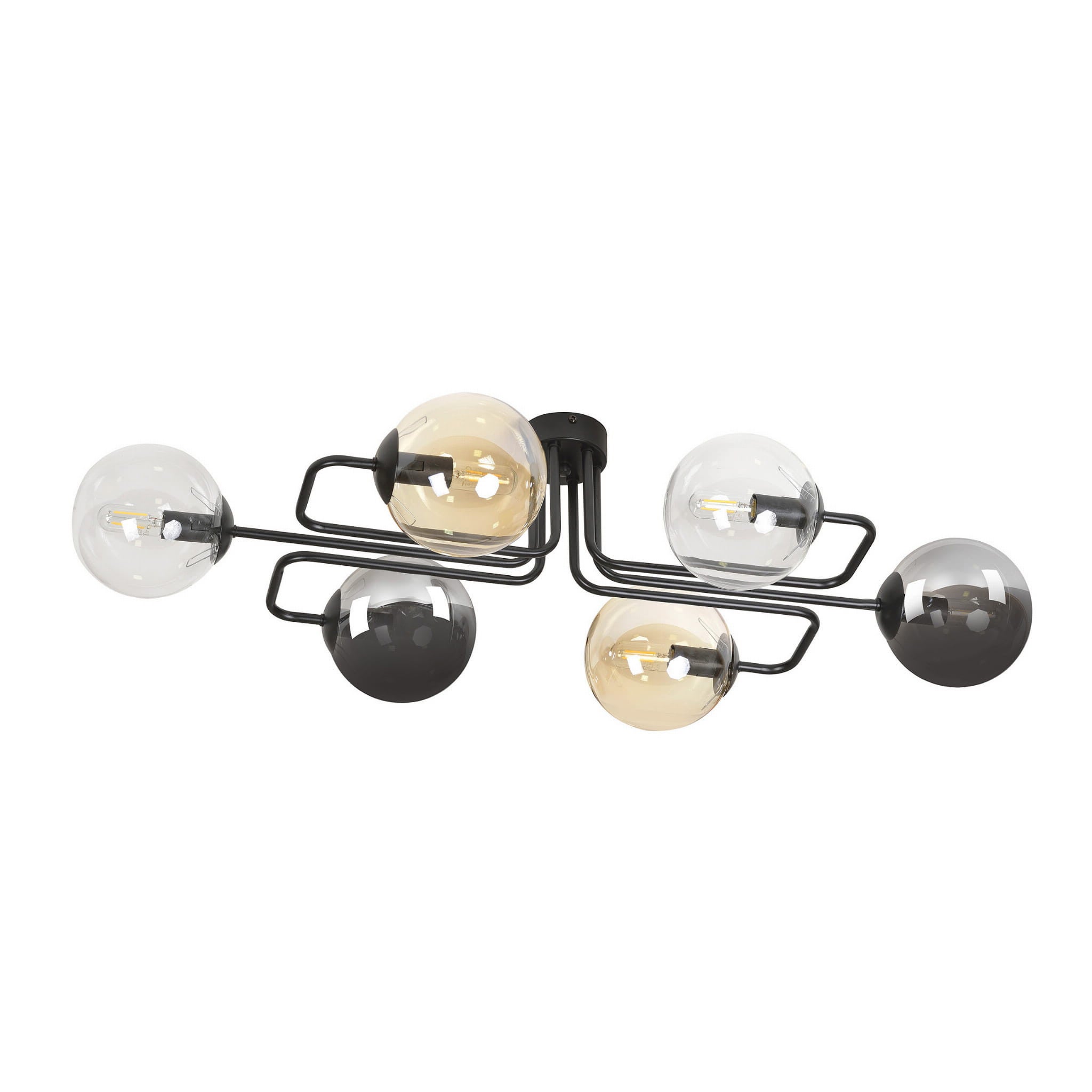 Lampa wisząca Brendi wielokolorowa 6xE14x40W wym: 32 x 93 cm metal Emibig