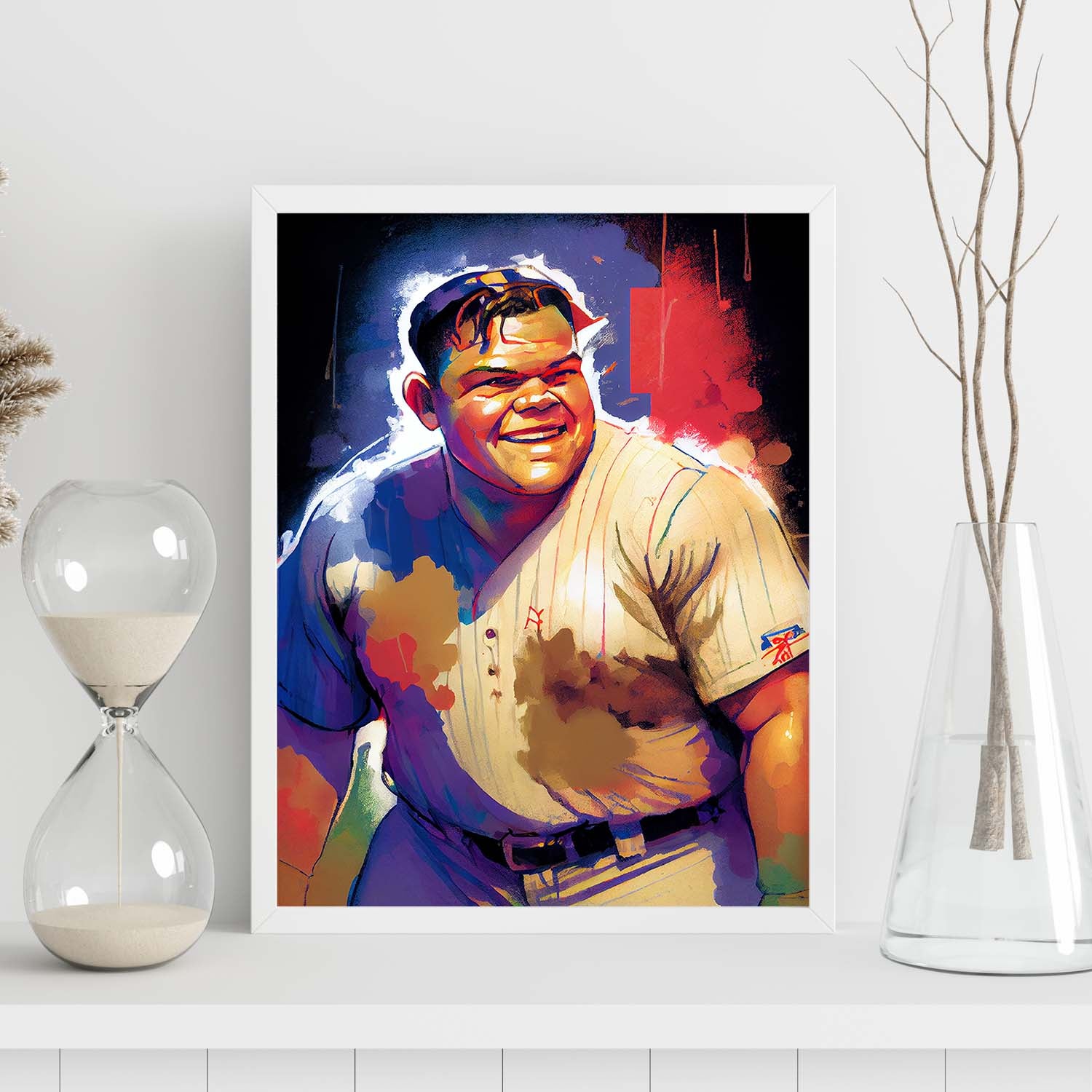 Nacnic Poster De Babe Ruth En Estilo Retrato A Todo Color Ilustraciones ...