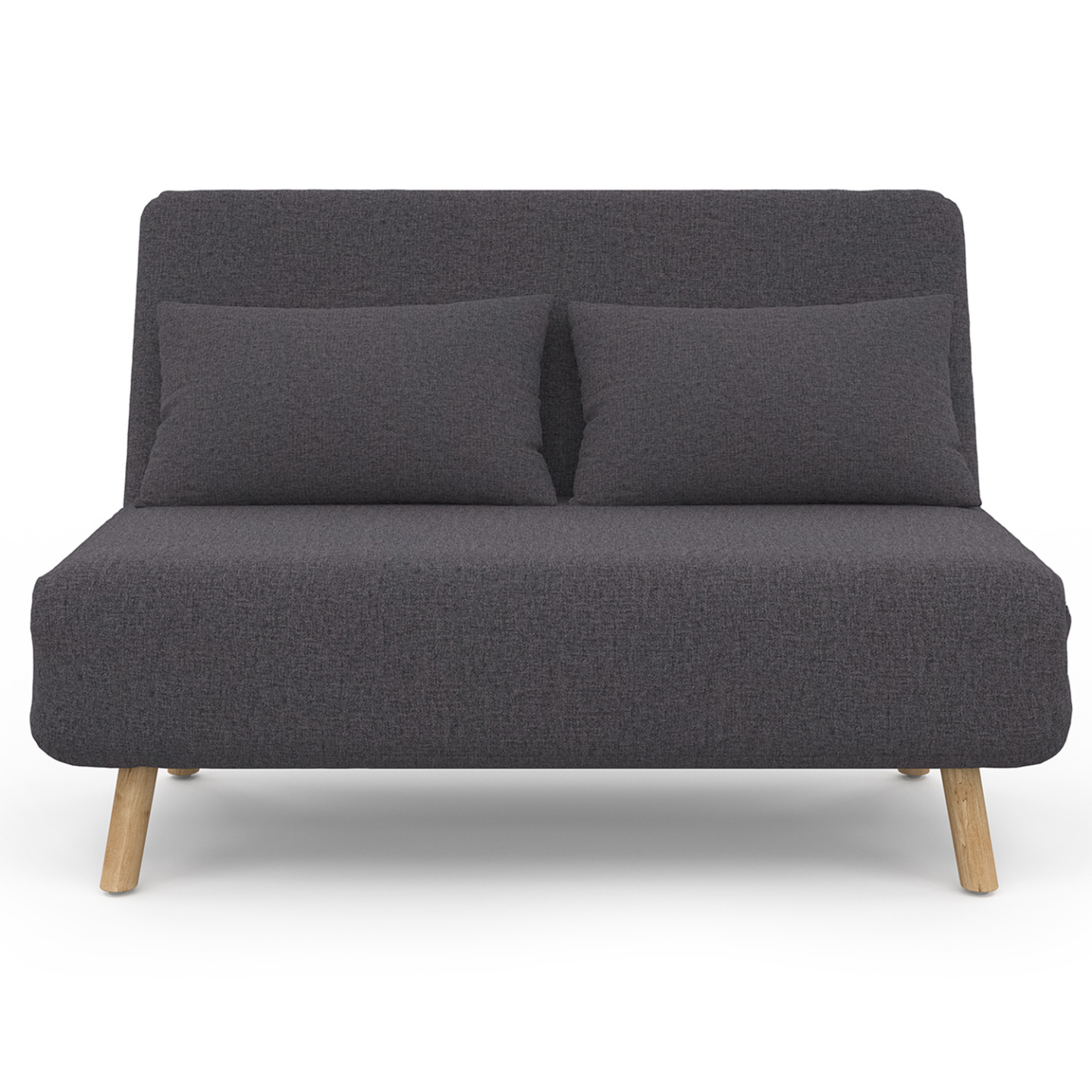 Canapé convertible ROMEO lit d'appoint 2 places 120 x 190 cm tissu gris anthracite - 4