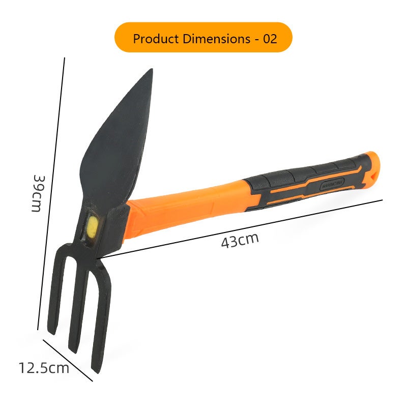 Kit De Jardinage 3 Pièces – Pelle, Transplantoir Et Houe Double En Acier Inoxydable, Avec Poignée Antidérapante – Parfait Pour Planter, Creuser Et Aérer – Outils Pro Pour Potager Et Massifs