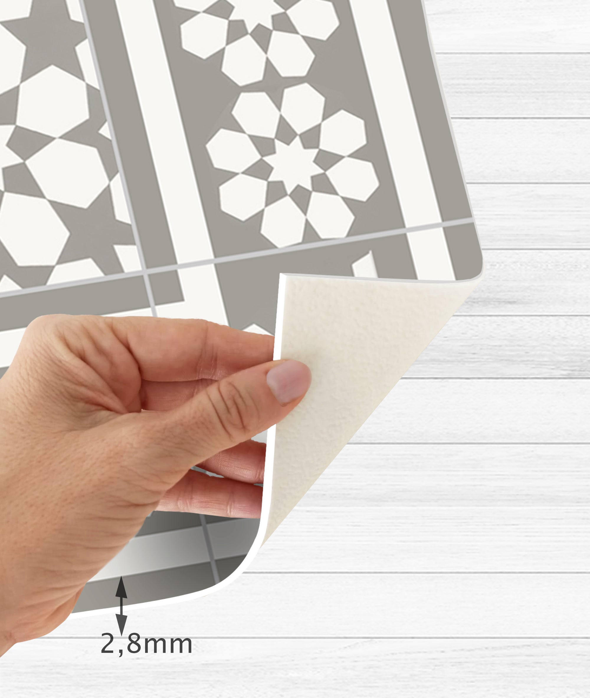 Tapis antidérapant en vinyle Samara beis 133x200 cm - PVC imprimé, lavable, ignifuge, pour le salon ou la cuisine, style hydraulique, beige - 4