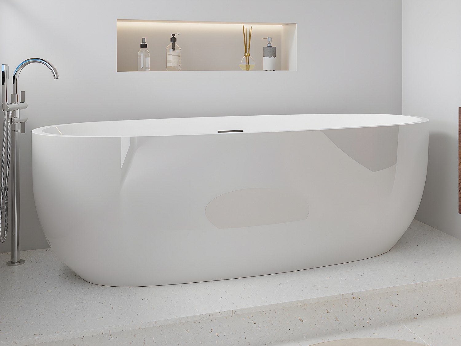 Wanna wolnostojąca NICA - 238L - 170*80*58 cm - Kolor biały